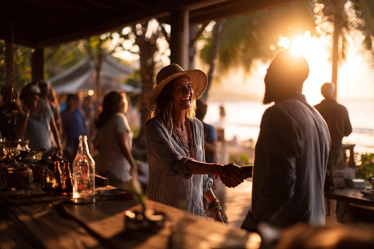 Friendly communication and collaboration between travelers and local businesses